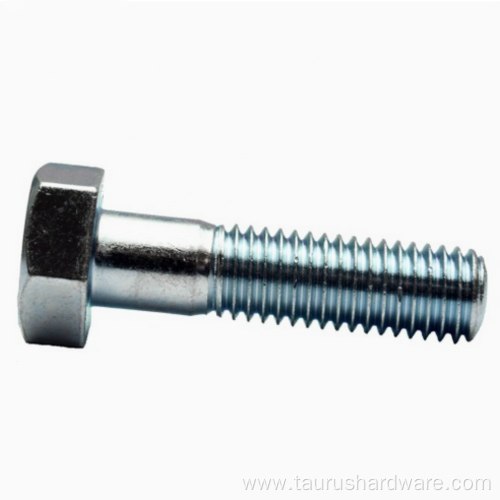 Steel galvanized grade 5.8 hexagonal bolts